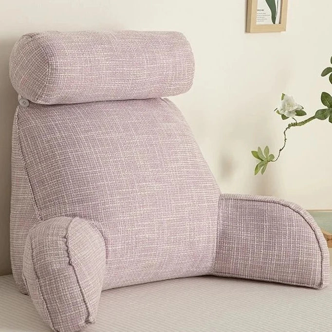 Ergonomic Back Support Cushion with Adjustable Headrest and Armrests | Back, Neck and Arm Support | Wedge Pillows