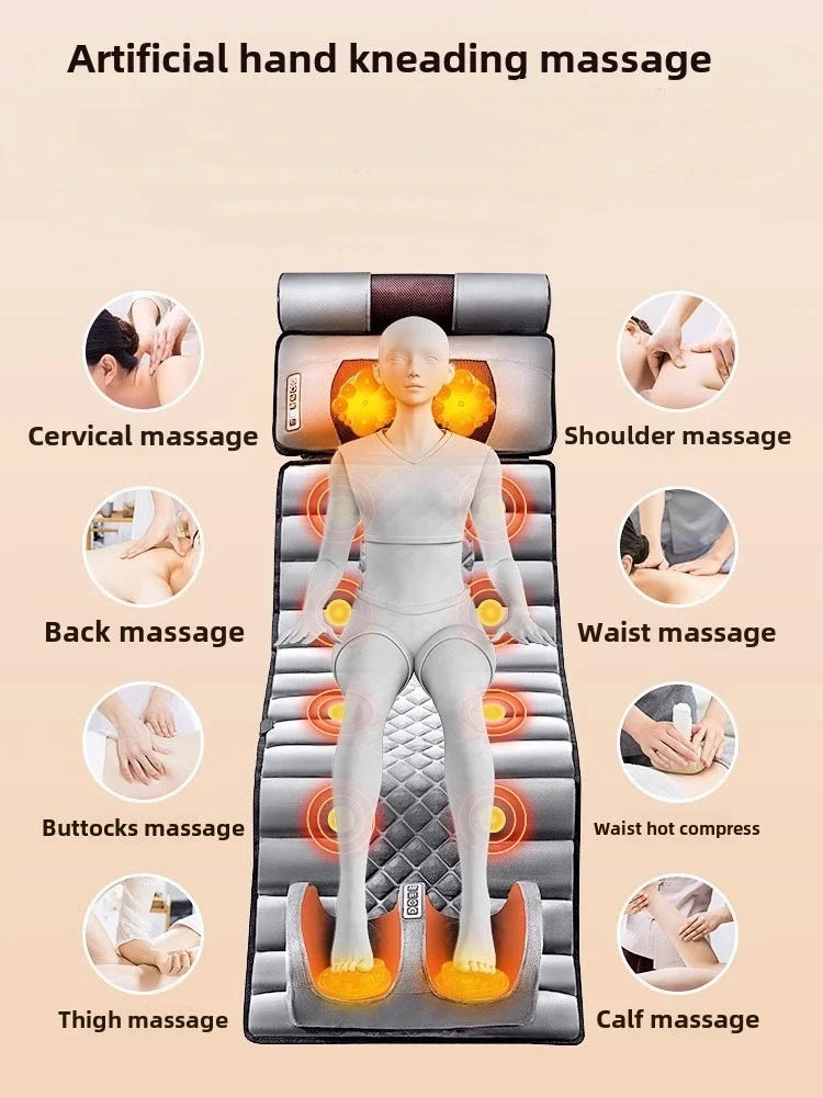 Foldable Full Body Massage Mat with Heat, Neck Pillow and Foot Section | Full Body Massage Mat with Heat | Massage Mats