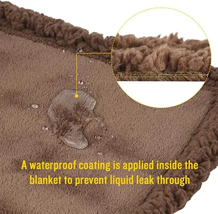Waterproof Coral Fleece Nylon Blanket for Picnic, Travel and Home | Waterproof Fleece for Picnic and Travel | Throw Blankets