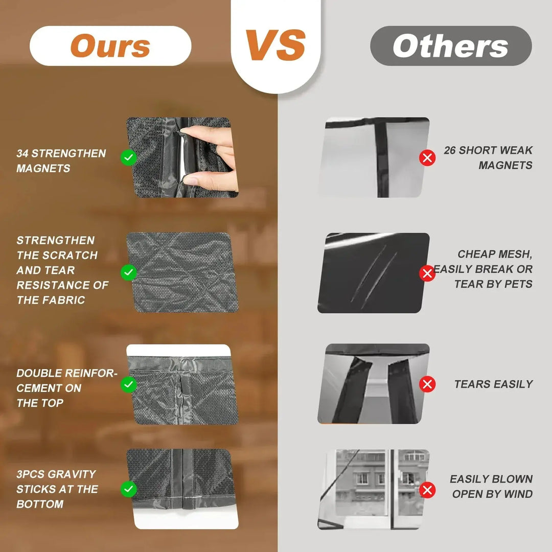 Waterproof Magnetic Door Curtain with Thick Cotton Layers for Winter | Draft-Blocking Door Cover | Door Curtains