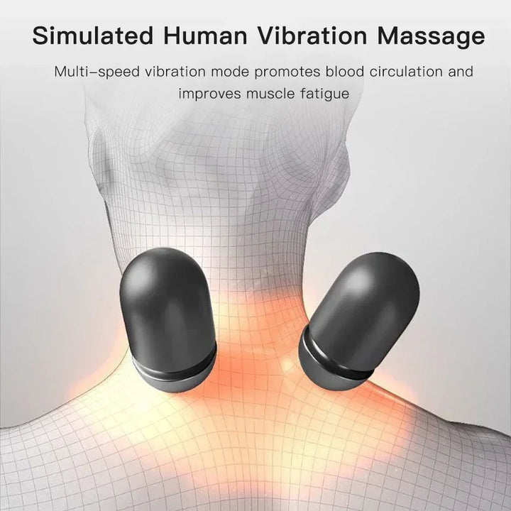Neck Massage Pillow with Heat, Vibration and Adjustable Air Support | Heat, Vibration and Air in One | Massage Pillows