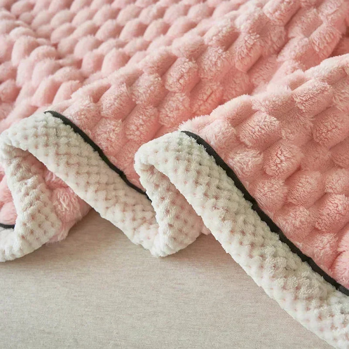 Autumn Flannel Blanket in Soft Turtle Velvet, Four Sizes | Soft Turtle Velvet Fall Warmth | Throw Blankets