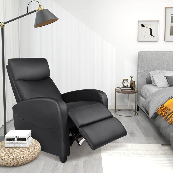 Reclining Massage Chair with Lumbar Vibration and Footrest | Recline with Lower Back Vibration | Recliner Chairs