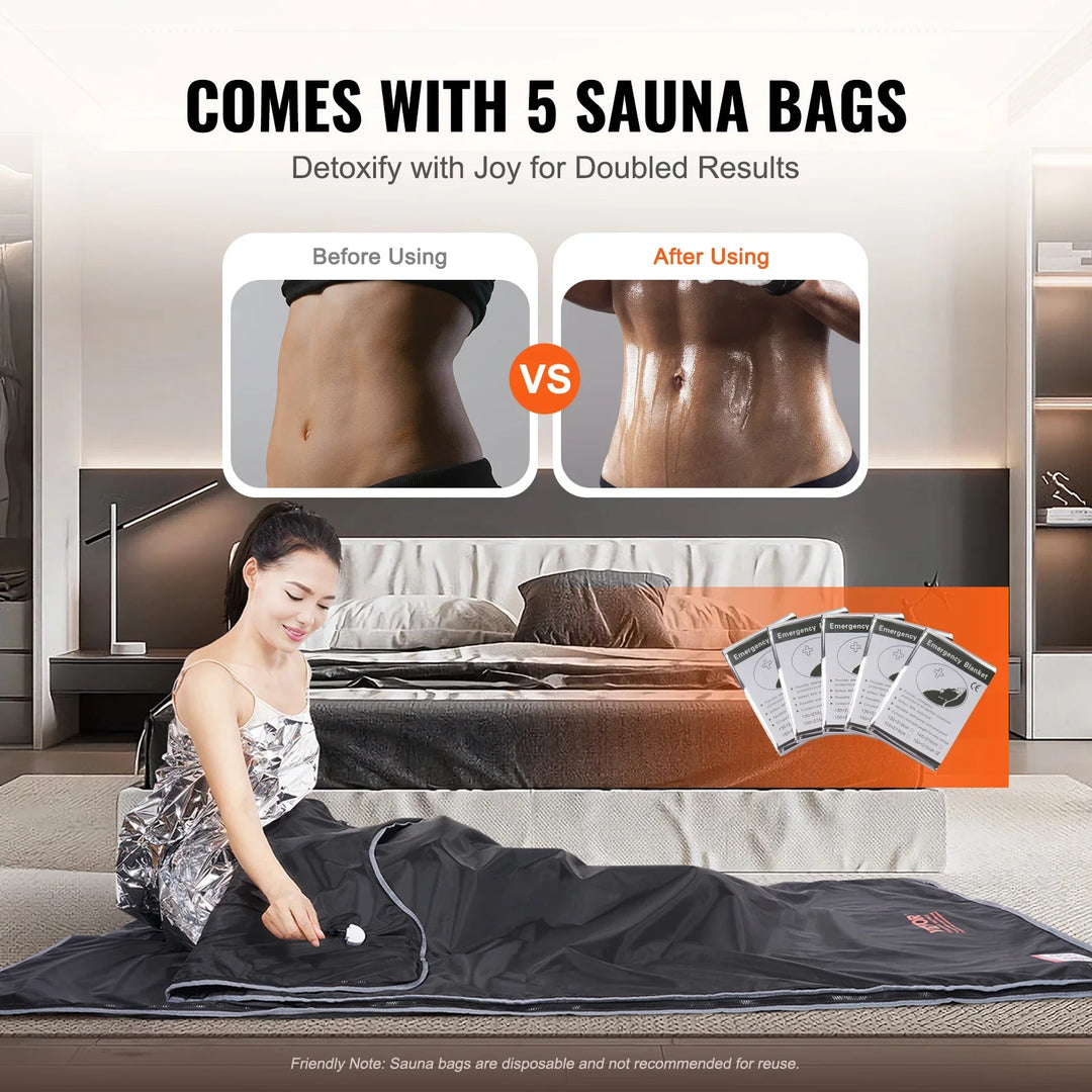 Foldable Infrared Sauna Blanket with Armholes, Timer and Carry Bag | Spa-Style Heat at Home | Sauna Blankets