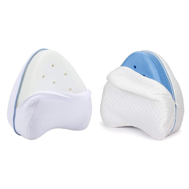 Ventilated Memory Foam Knee Pillow for Side Sleepers with Hip Alignment Wedge | Aligned Hips, Ventilated Foam | Knee Pillows