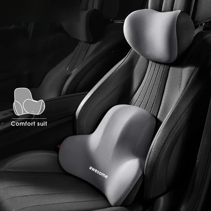 Memory Foam Lumbar Support Pillow for Car Seat and Office Chair | Lower Back Cushion for Any Seat | Lumbar Support Pillows