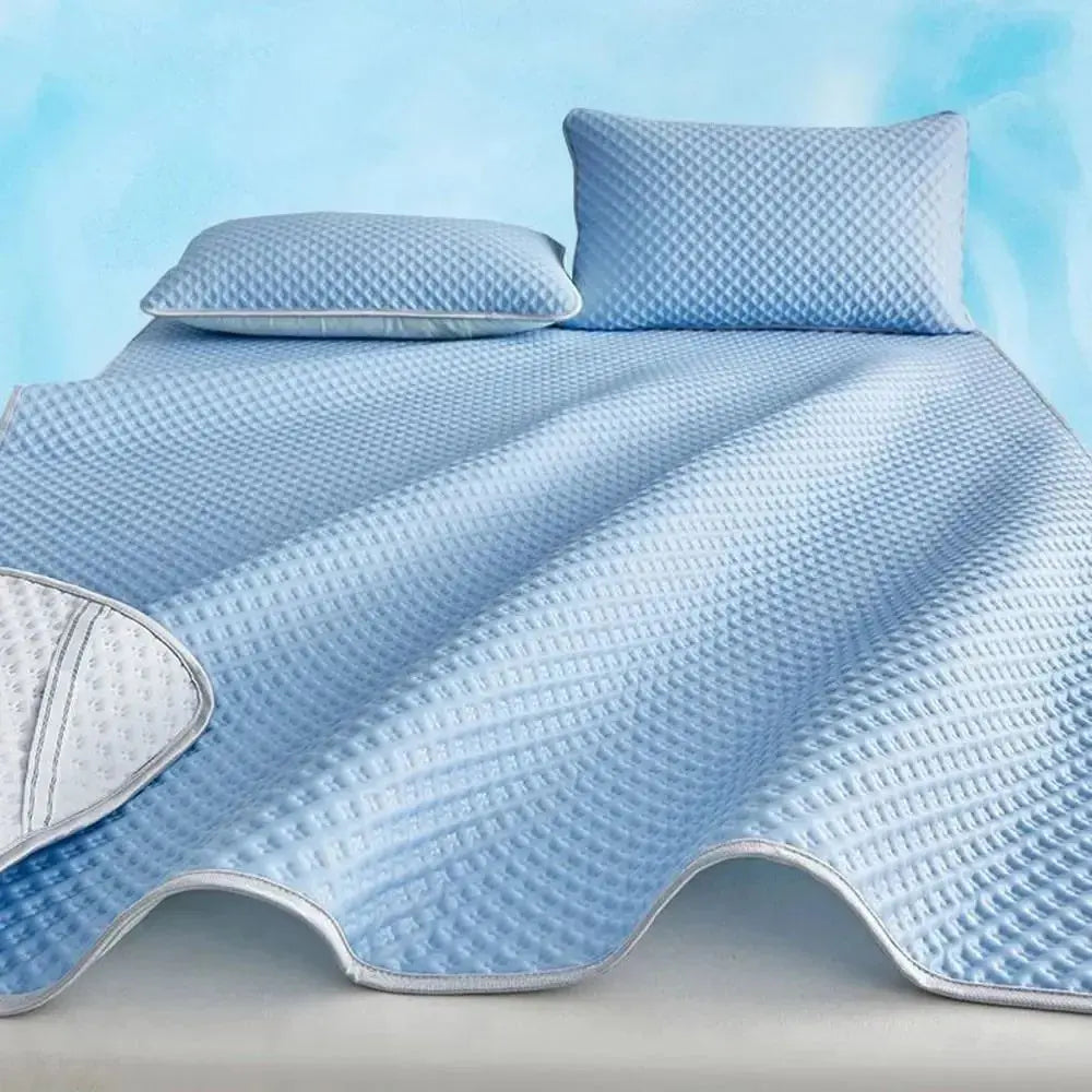 Breathable Ice Silk Cooling Bed Mat, Soft Washable Summer Pad | Ice Silk Mat for Hot Sleepers | Cooling Mats