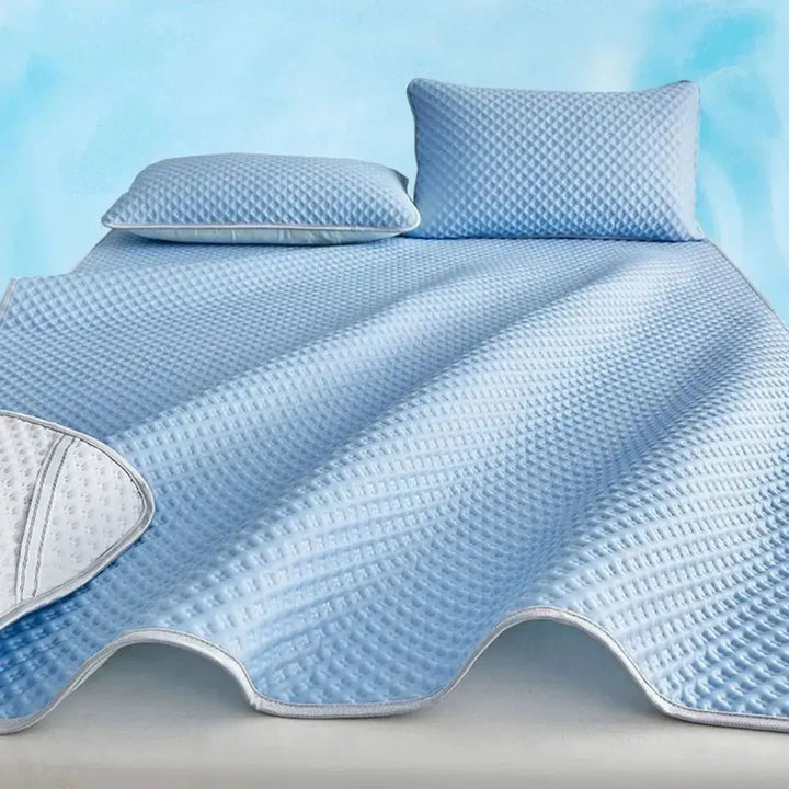 Breathable Ice Silk Cooling Bed Mat, Soft Washable Summer Pad | Ice Silk Mat for Hot Sleepers | Cooling Mats