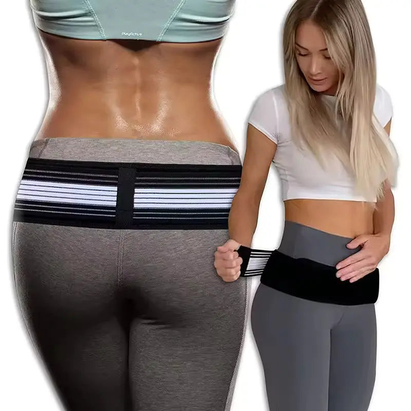 Adjustable Lumbar Support Belt with Elastic Compression Wrap for Office Work | Held-In Feel for Sitting Days | Back Supports