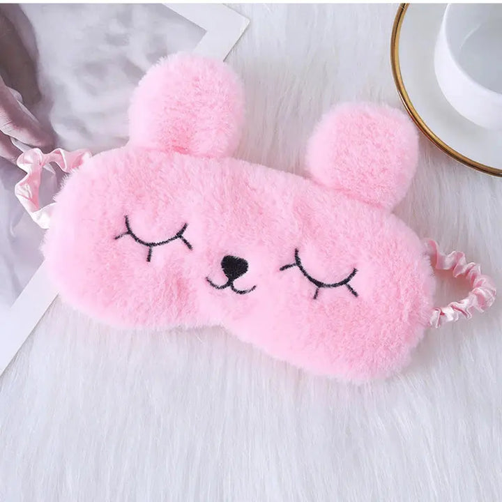 Rabbit Plush Sleep Mask with Soft Shading Design for Travel | Soft Rabbit Plush Sleep Mask | Sleep Masks