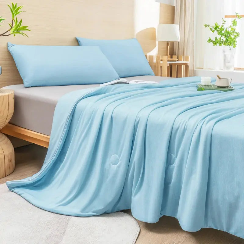 Double-Sided Cooling Summer Blanket for Bed, Lightweight and Cool | Cool-Touch Blanket for Hot Nights | Cooling Blankets
