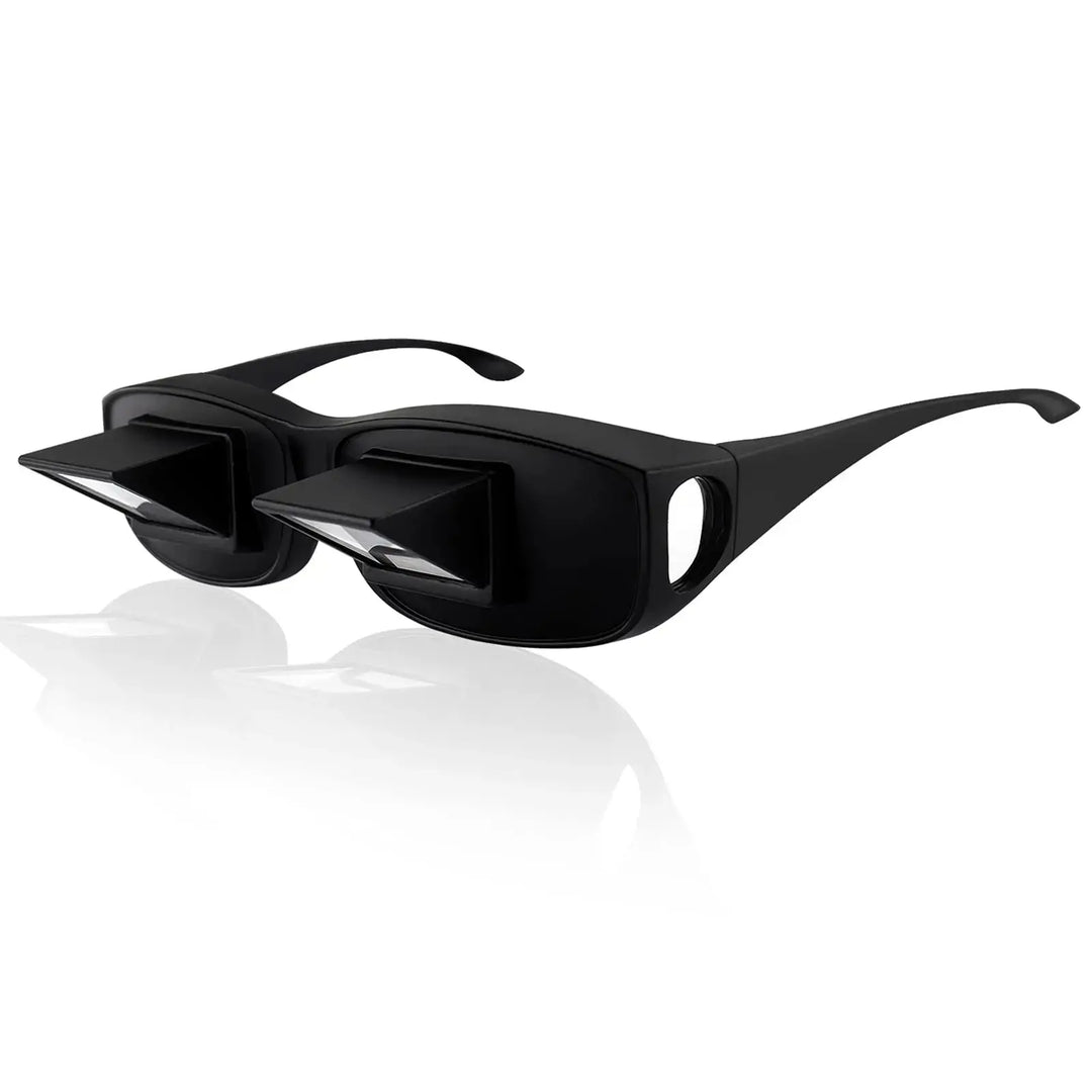 Horizontal Lazy Reading Glasses with 90 Degree Prism Mirror Lenses | Read Lying Flat, No Neck Tilt | Reading Glasses