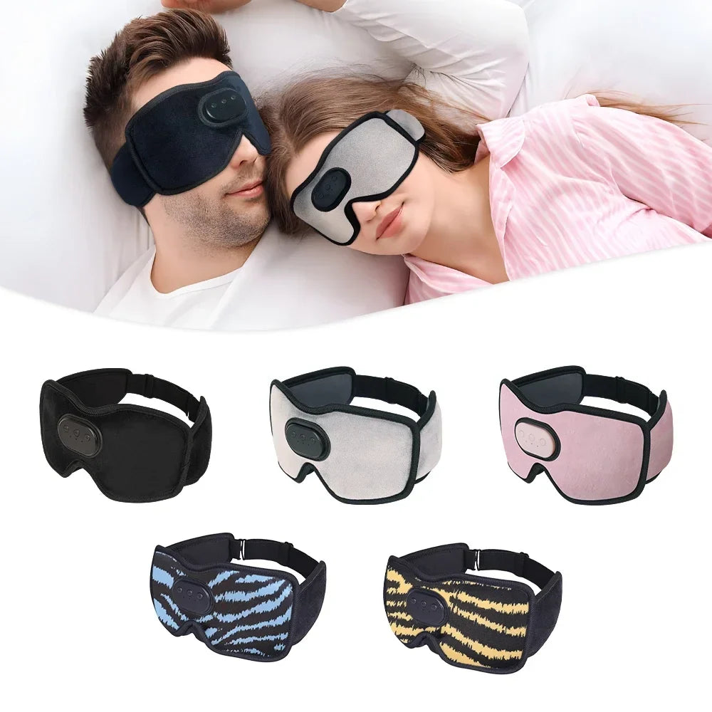 Rechargeable Bluetooth Sleep Mask with Headphones and 3D Eye Cups | Audio and Darkness in One Mask | Sleep Masks