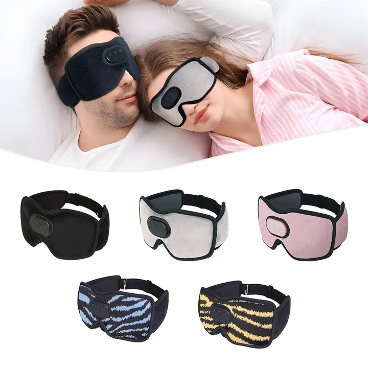 Rechargeable Bluetooth Sleep Mask with Headphones and 3D Eye Cups | Audio and Darkness in One Mask | Sleep Masks