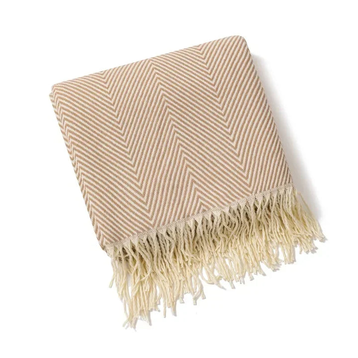 Nordic Stripe 100% Cotton Throw Blanket for Sofa and Bed | Nordic Stripes in Pure Cotton | Cotton Blankets
