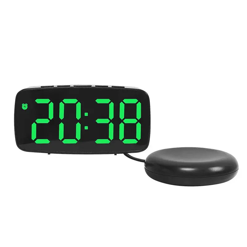 LED Vibrating Alarm Clock with Easy-Read Display for Deep Sleepers | Hard-to-Miss Vibrating Wake-Ups | Alarm Clocks