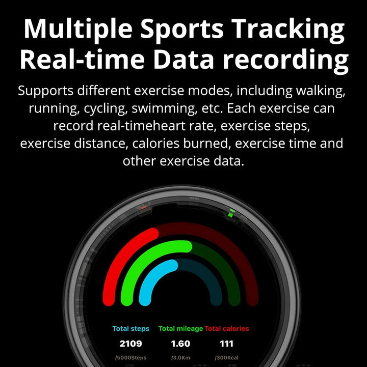 Smart Ring with Built-In Display, Sleep and Activity Tracking | Track Sleep and Activity on Your Finger | Smart Rings