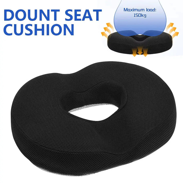 Supportive Comfort Ring Donut Cushion in Memory Foam with Mesh Cover | Donut Seat Comfort for Desks | Seat Cushions