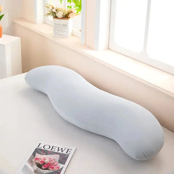 Ergonomic Wave Double Curve Body Pillow for Side Sleepers, 41in | Wave-Shaped Cushioning for Side Sleeping | Bed Pillows