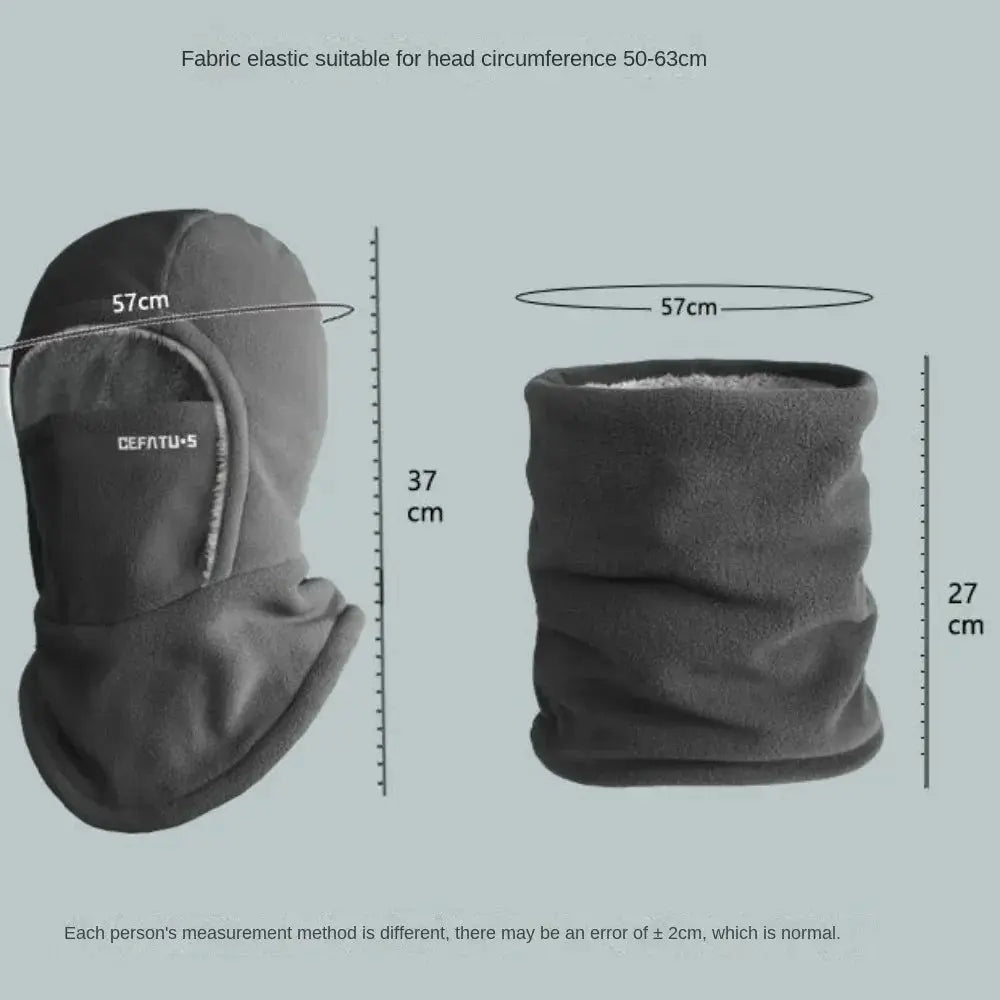 Thickened Fleece Balaclava Cycling Cap with Windproof Hooded Shape | Hood-Style Warmth for Outdoor Winter | Balaclavas