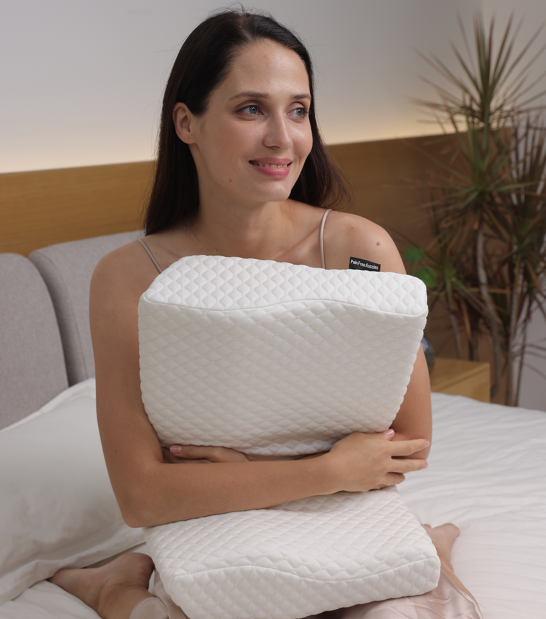 Cervical Pillow with 65-Degree Convex Side Panels for Neck Support | Neck and Shoulder Support | Bed Pillows