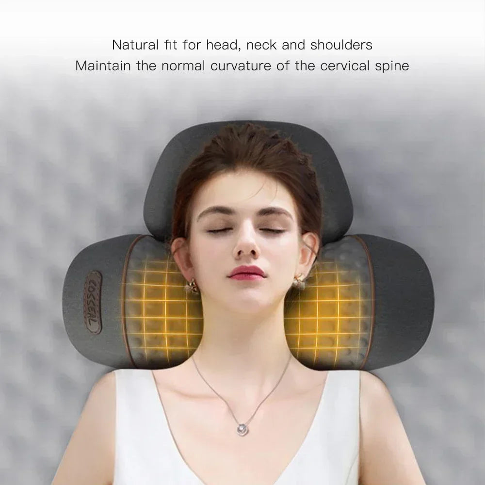 Neck Massage Pillow with Heat, Vibration and Adjustable Air Support | Heat, Vibration and Air in One | Massage Pillows