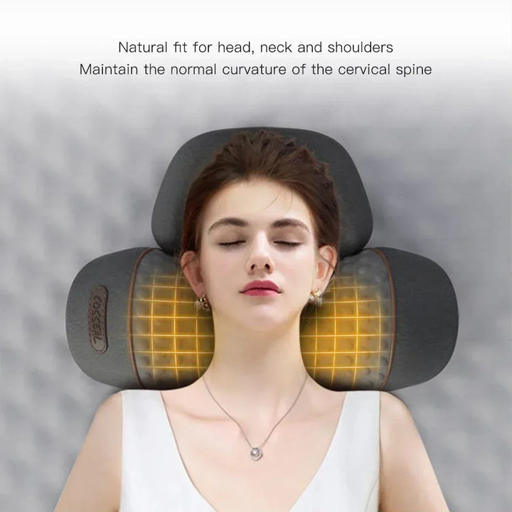Neck Massage Pillow with Heat, Vibration and Adjustable Air Support | Heat, Vibration and Air in One | Massage Pillows