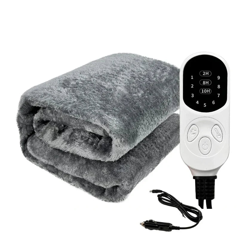 12V Heated Blanket with 9 Heat Levels and Auto Shut-Off for Vehicles | 12V Heat for SUVs, Trucks, Campers | Heated Blankets