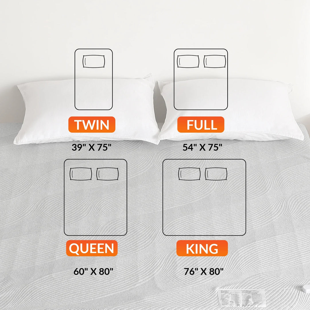 Electric Heated Mattress Pad with 10 Heat Settings and Deep Pocket | Adjustable Warmth for Your Bed | Heated Mattress Pads