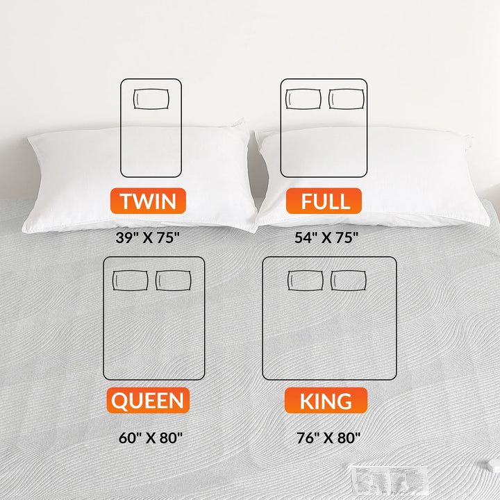 Electric Heated Mattress Pad with 10 Heat Settings and Deep Pocket | Adjustable Warmth for Your Bed | Heated Mattress Pads