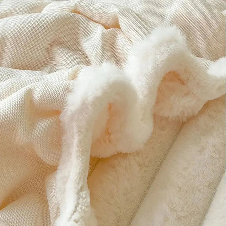 Luxury Faux Fur Fitted Bed Sheet with Deep Pockets, Three Sizes | Plush Deep-Pocket Fitted Sheet | Fitted Sheets