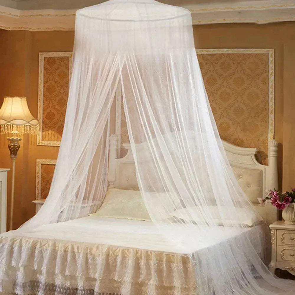 Large Dome Hanging Mosquito Net Bed Canopy for Queen, King and Twin Beds | Light Mesh Protection for Warm Nights | Bed Canopies