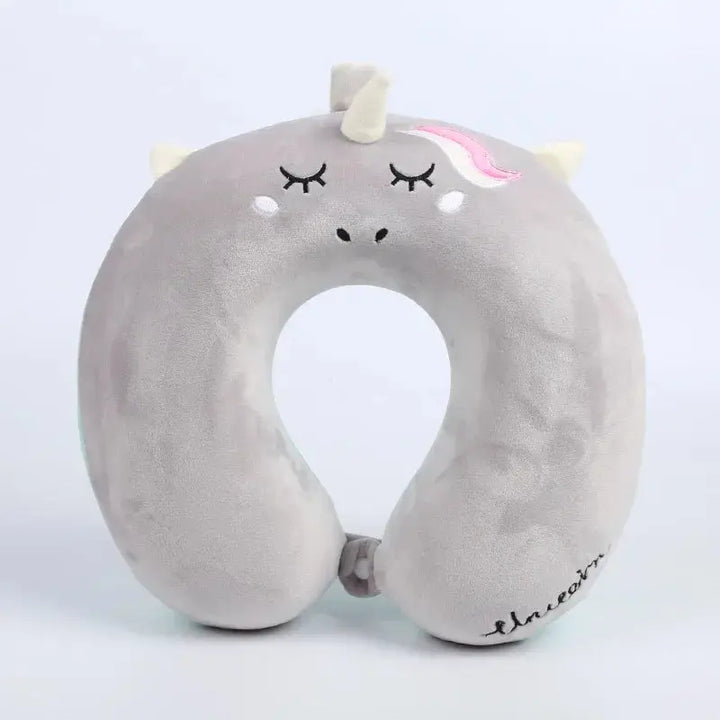 Unicorn Plush U-Shaped Memory Foam Travel Neck Pillow 12 Inch | Playful Neck Cushion for Journeys | Travel Pillows