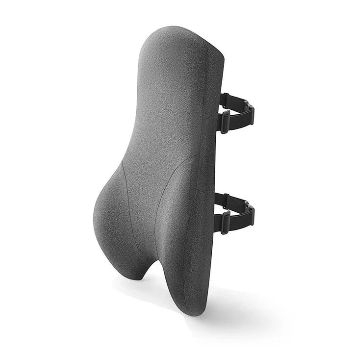 Tall Memory Foam Lumbar Support Pillow with Dual Chair Straps | Tall Back Cushion That Stays Put | Lumbar Support Pillows