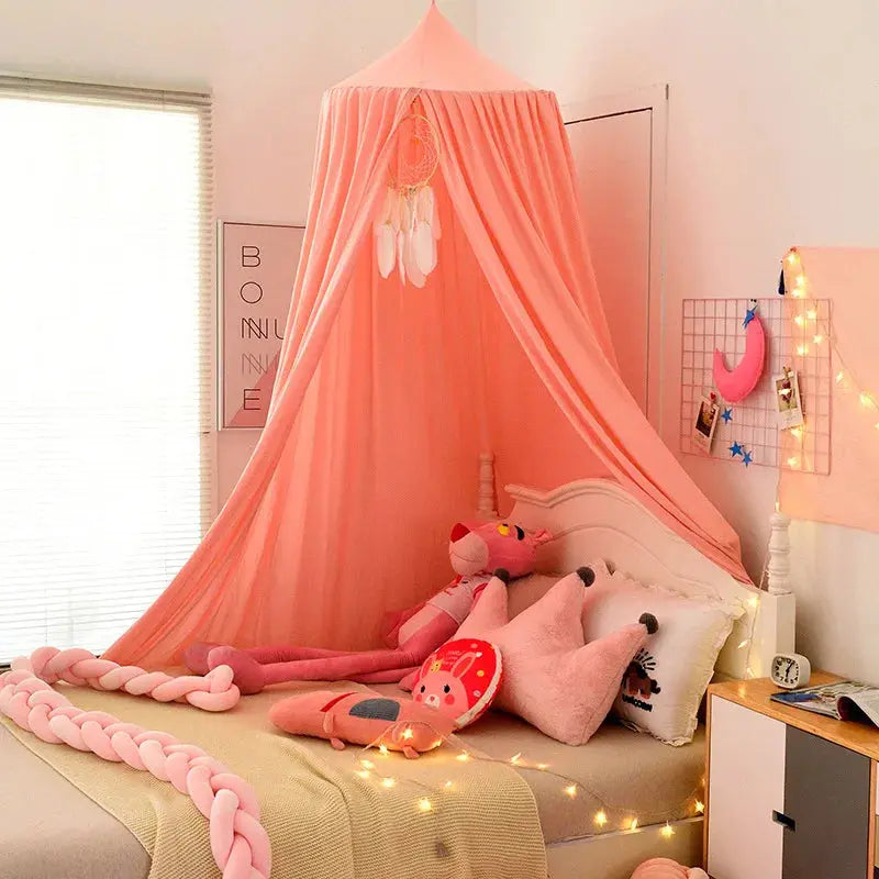 Kids Dome Castle Bed Canopy and Mosquito Net Tent in Breathable Mesh | Castle Dreams and Airy Protection | Bed Canopies