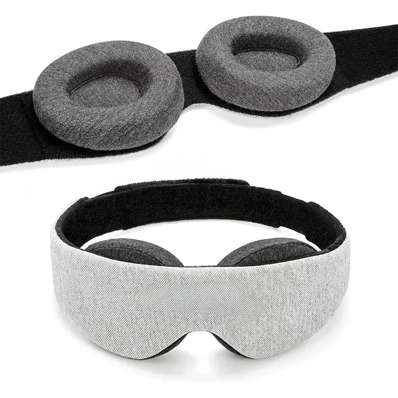 3D Contoured Blackout Sleep Mask with Padded Interior and Adjustable Strap | Darkness for Naps and Travel | Sleep Masks