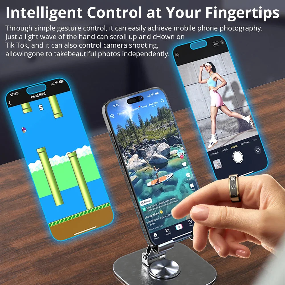 Smart Ring with Built-In Display, Sleep and Activity Tracking | Track Sleep and Activity on Your Finger | Smart Rings
