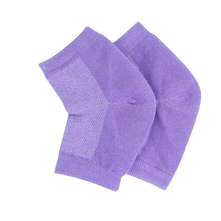 Silicone Gel Heel Socks, 6 Pairs, Moisturising Reusable Foot Protector | Heel Care Socks for Soft Feet | Spa Socks