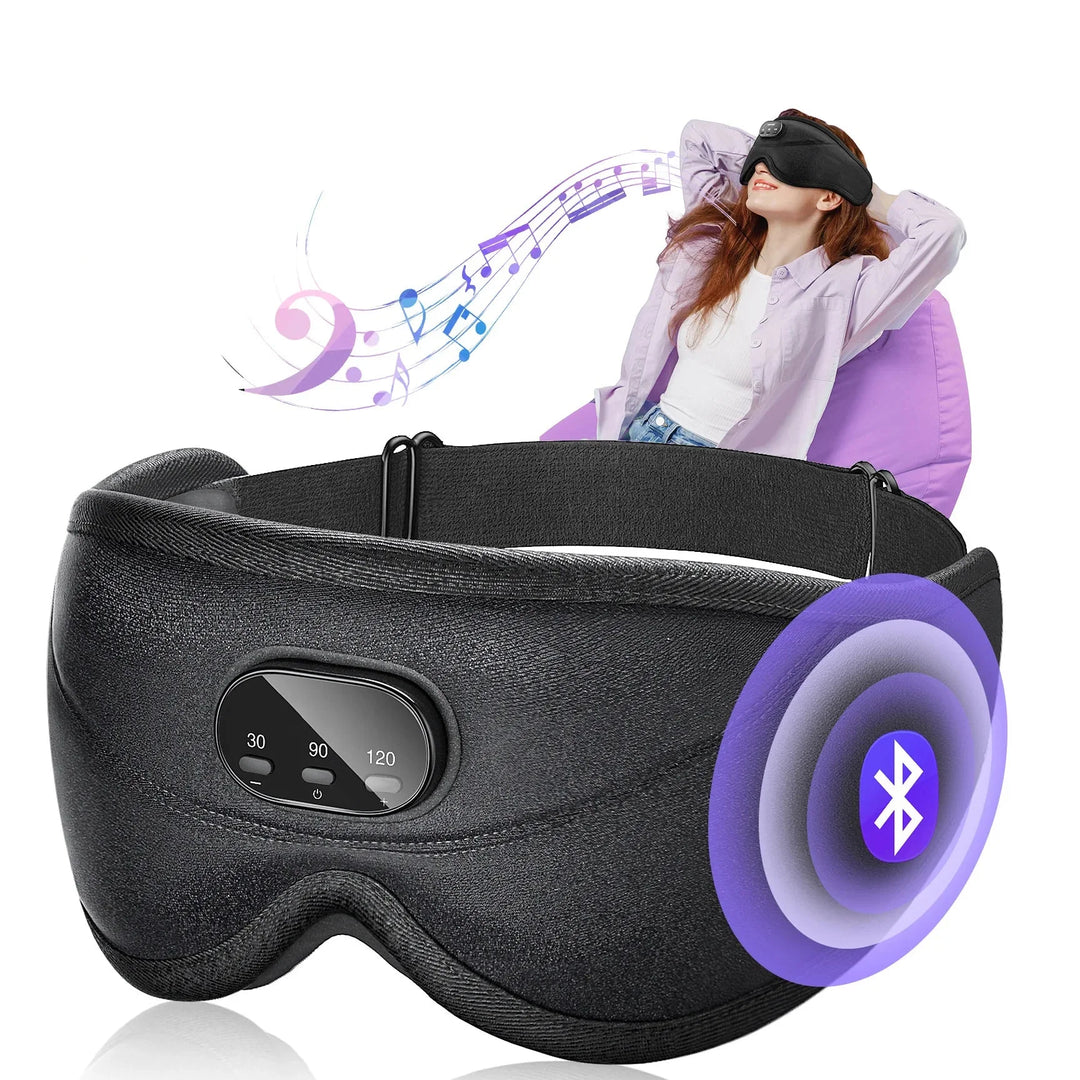 Bluetooth Sleep Mask with Headphones and Contoured Eye Cups | Block Light, Play Your Sounds | Sleep Masks