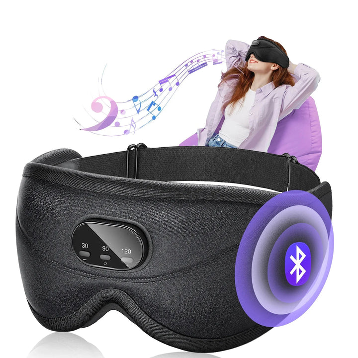 Bluetooth Sleep Mask with Headphones and Contoured Eye Cups | Block Light, Play Your Sounds | Sleep Masks