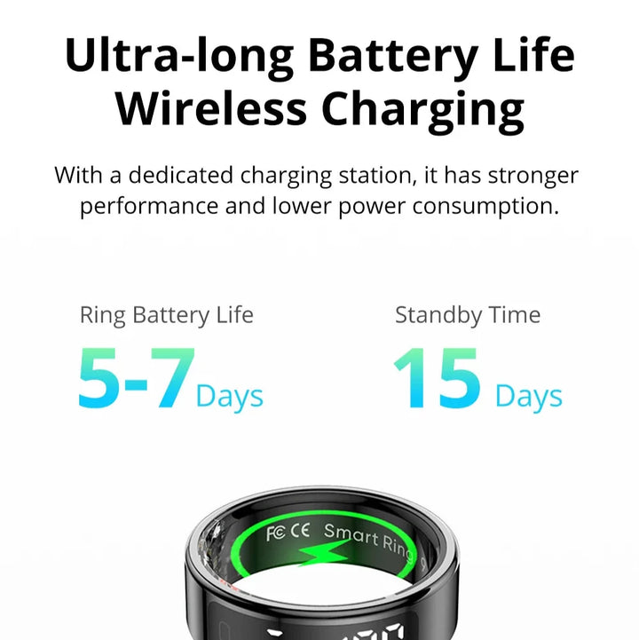 Smart Ring with Built-In Display, Sleep and Activity Tracking | Track Sleep and Activity on Your Finger | Smart Rings