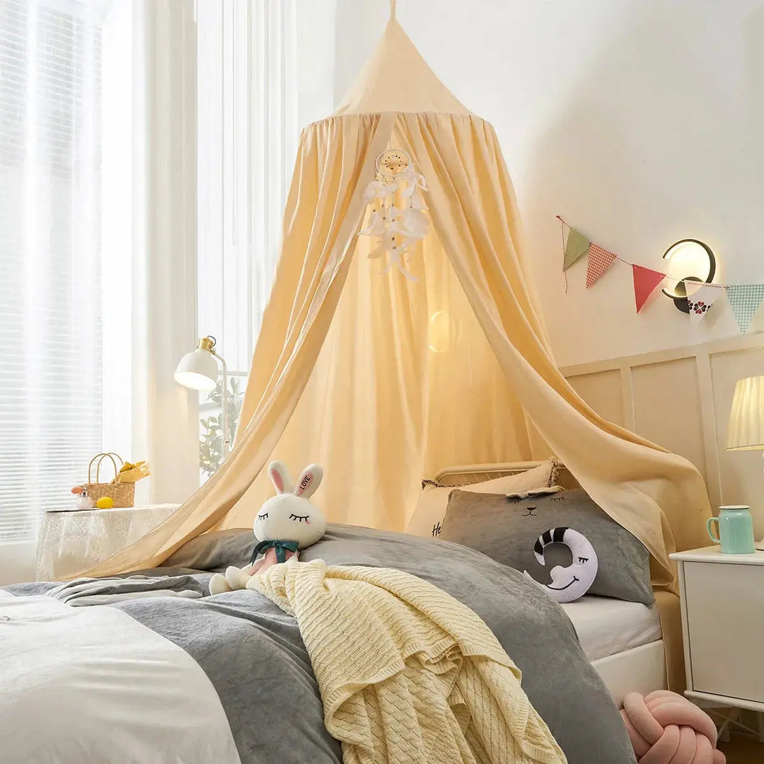 Kids Dome Castle Bed Canopy and Mosquito Net Tent in Breathable Mesh | Castle Dreams and Airy Protection | Bed Canopies