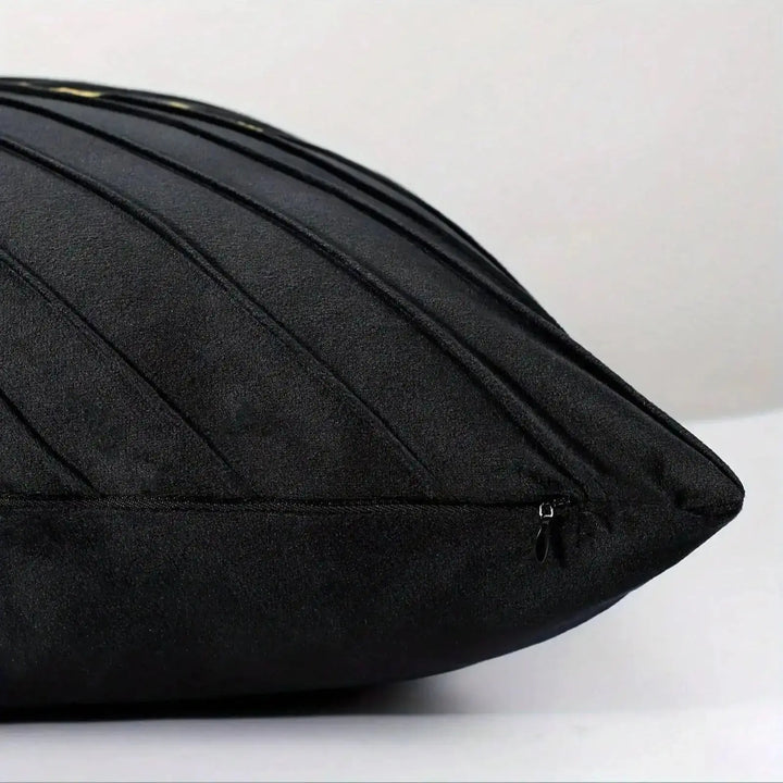 Polished Geometric Velvet Pillow Cover with Hidden Zip | Pressed-Pattern Velvet Cushion Cover | Cushion Covers