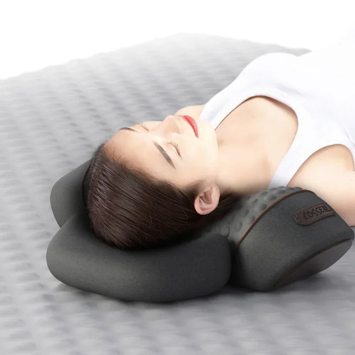 3-in-1 Electric Heated Neck Massager Pillow with Memory Foam, Plug-In | Heat, Massage and Memory Foam | Massagers