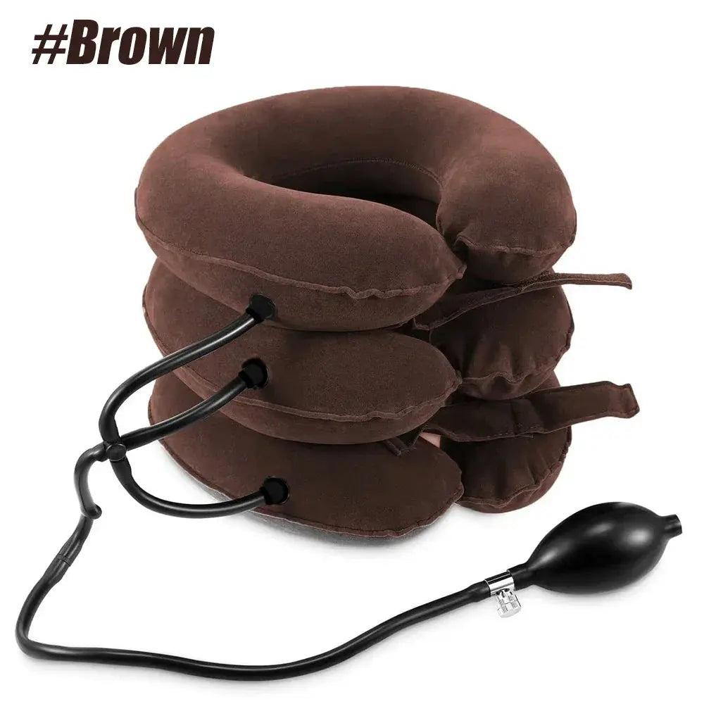 Inflatable Neck and Back Stretcher with Layered Air Chambers | Inflate to Your Comfort Level | Neck Stretchers