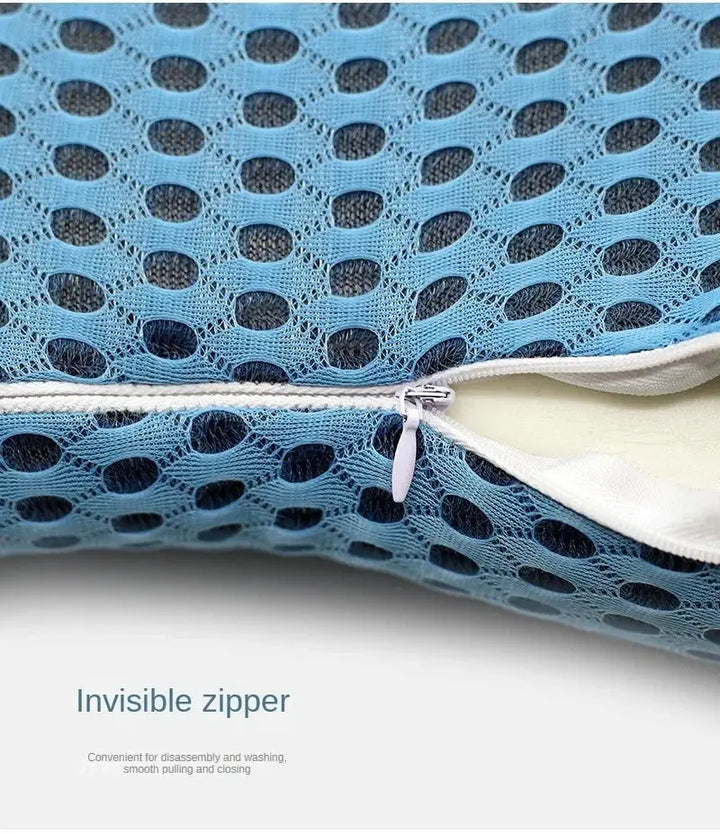 Memory Foam Lumbar Support Pillow with Breathable 4D Mesh Cover | Washable Mesh Lumbar Comfort | Lumbar Cushions