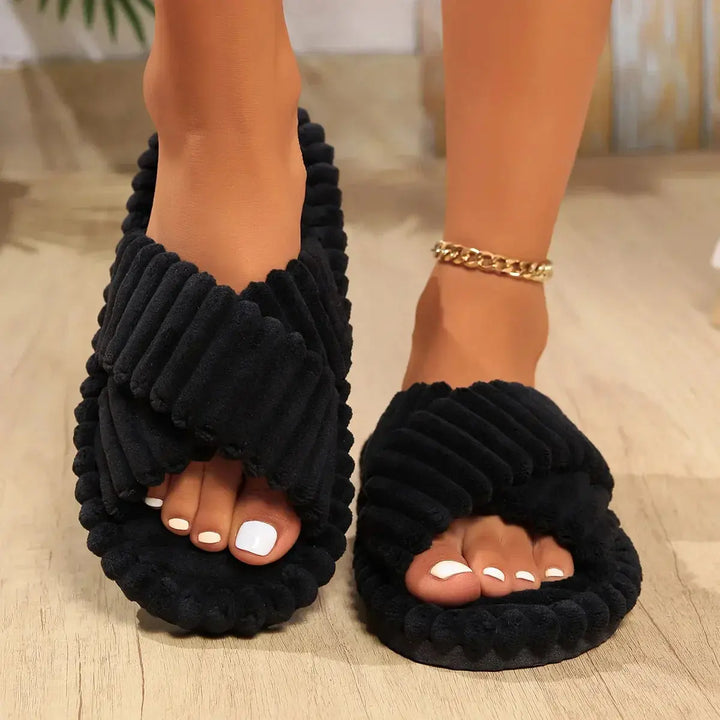 Plush Winter Moon Slippers with Cushioned Fluffy Lining | Warm Feet on Cold Floors | Slippers
