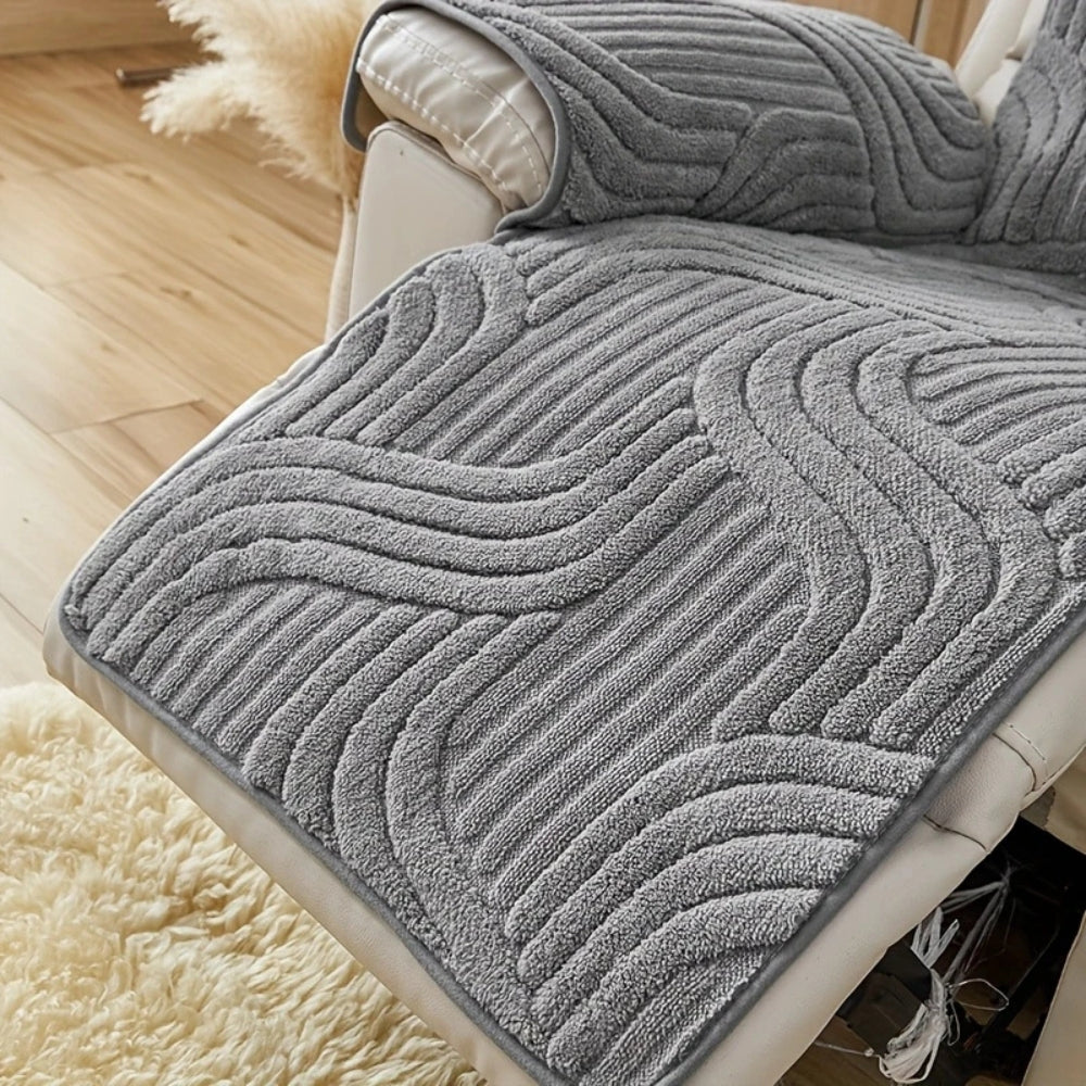 Thickened Plush Anti-Slip Recliner Cover, 22 x 79in Microfiber | Plush Cover for Favorite Recliners | Recliner Covers
