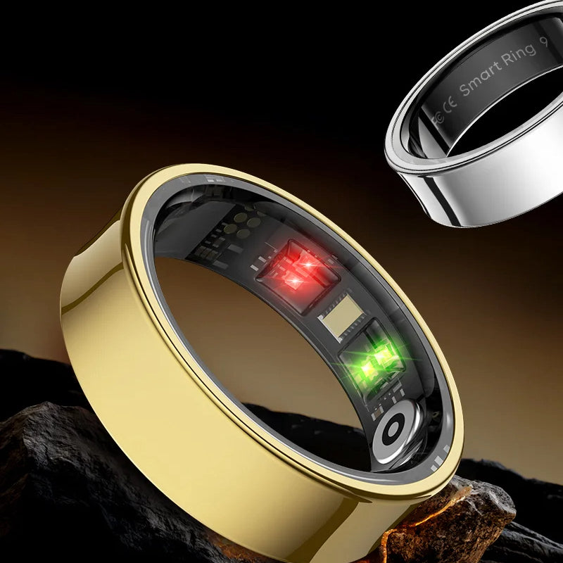 Stainless Steel Smart Ring with Sleep Tracking and Charging Case | Discreet Activity and Sleep Tracking | Smart Rings