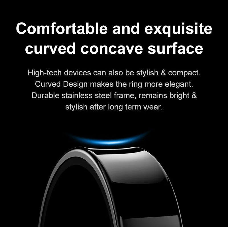 Stainless Steel Smart Ring with Sleep Tracking and Charging Case | Discreet Activity and Sleep Tracking | Smart Rings